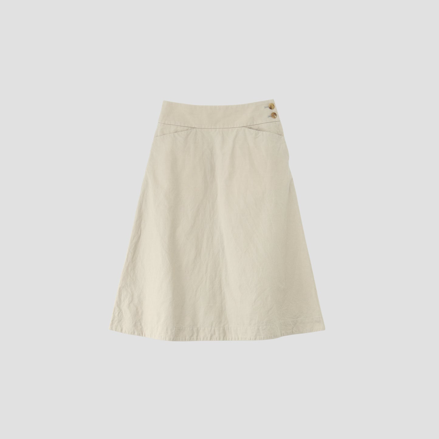 COTTON LINEN OXFORD SKIRT