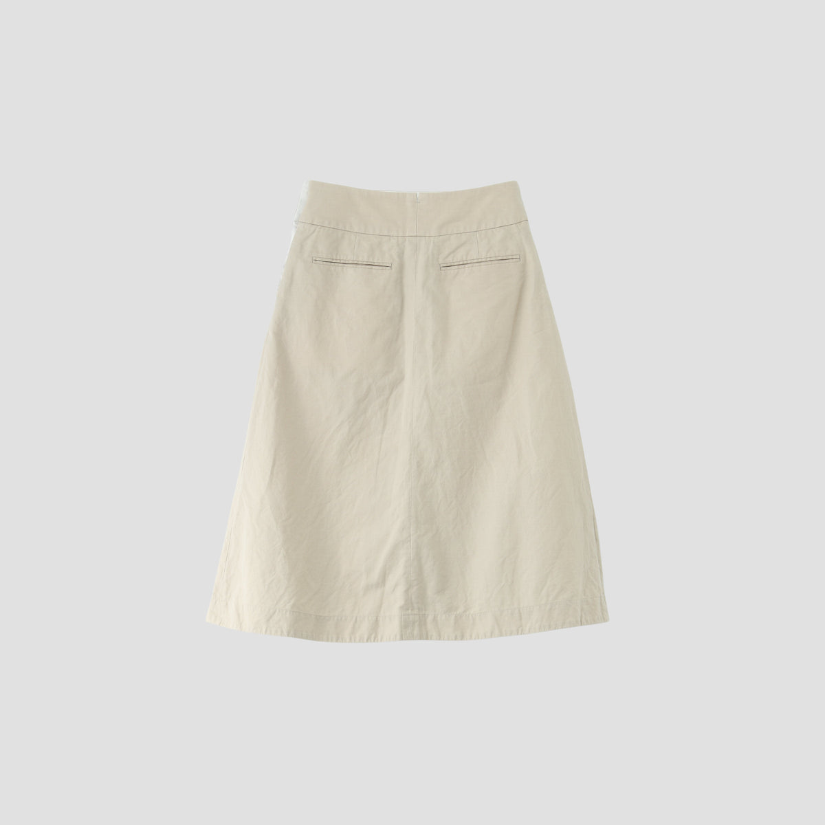 COTTON LINEN OXFORD SKIRT