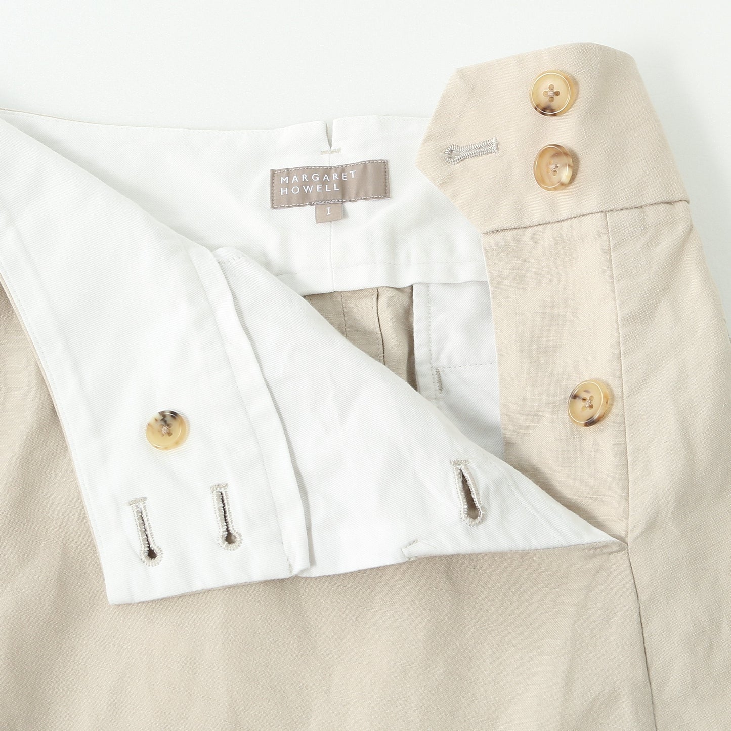 COTTON LINEN OXFORD SKIRT