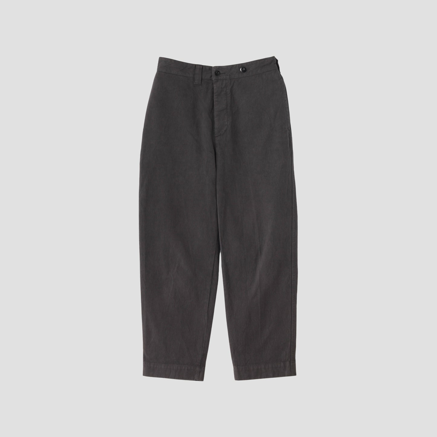 UNEVEN COTTON CANVAS TROUSERS