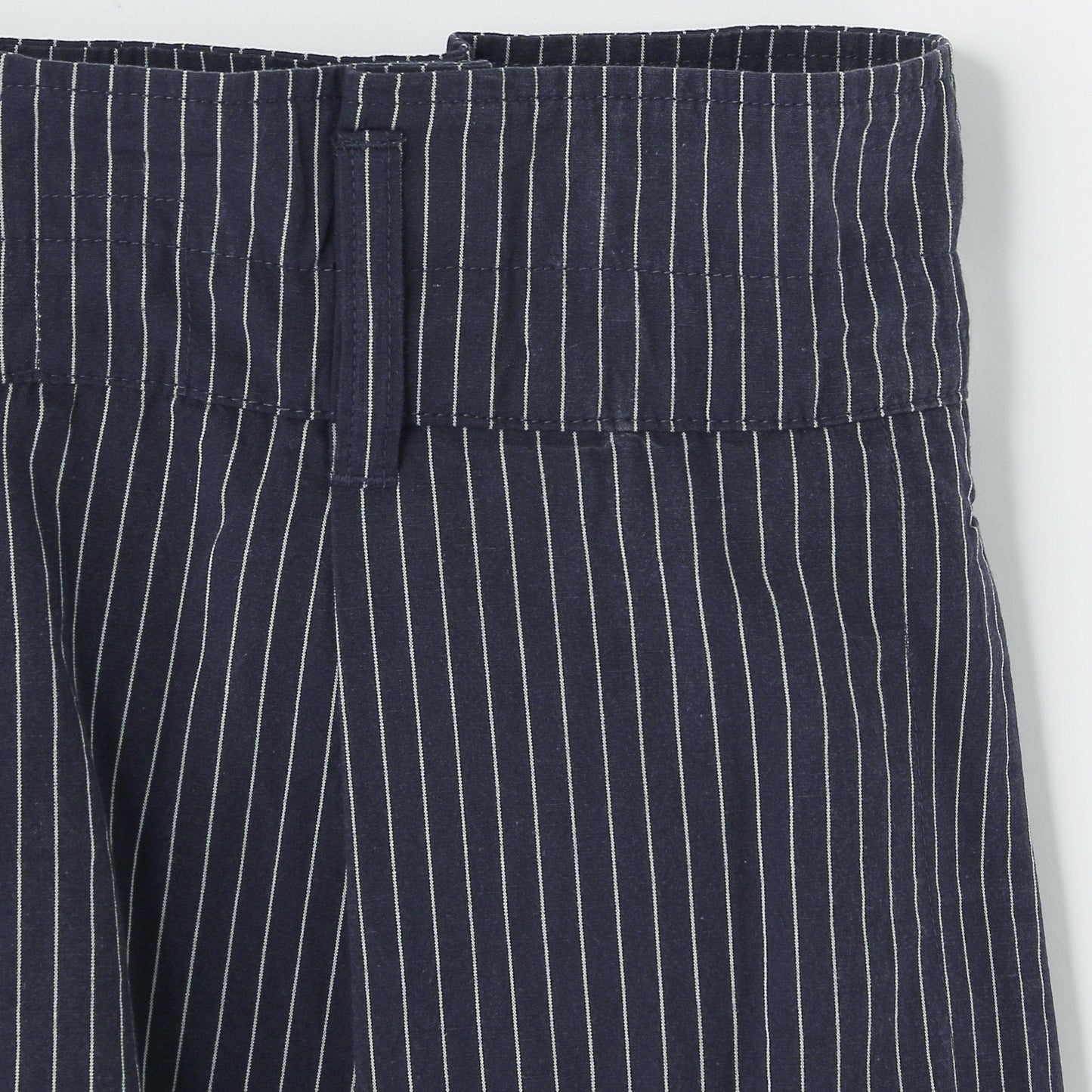 COTTON LINEN STRIPE SKIRT