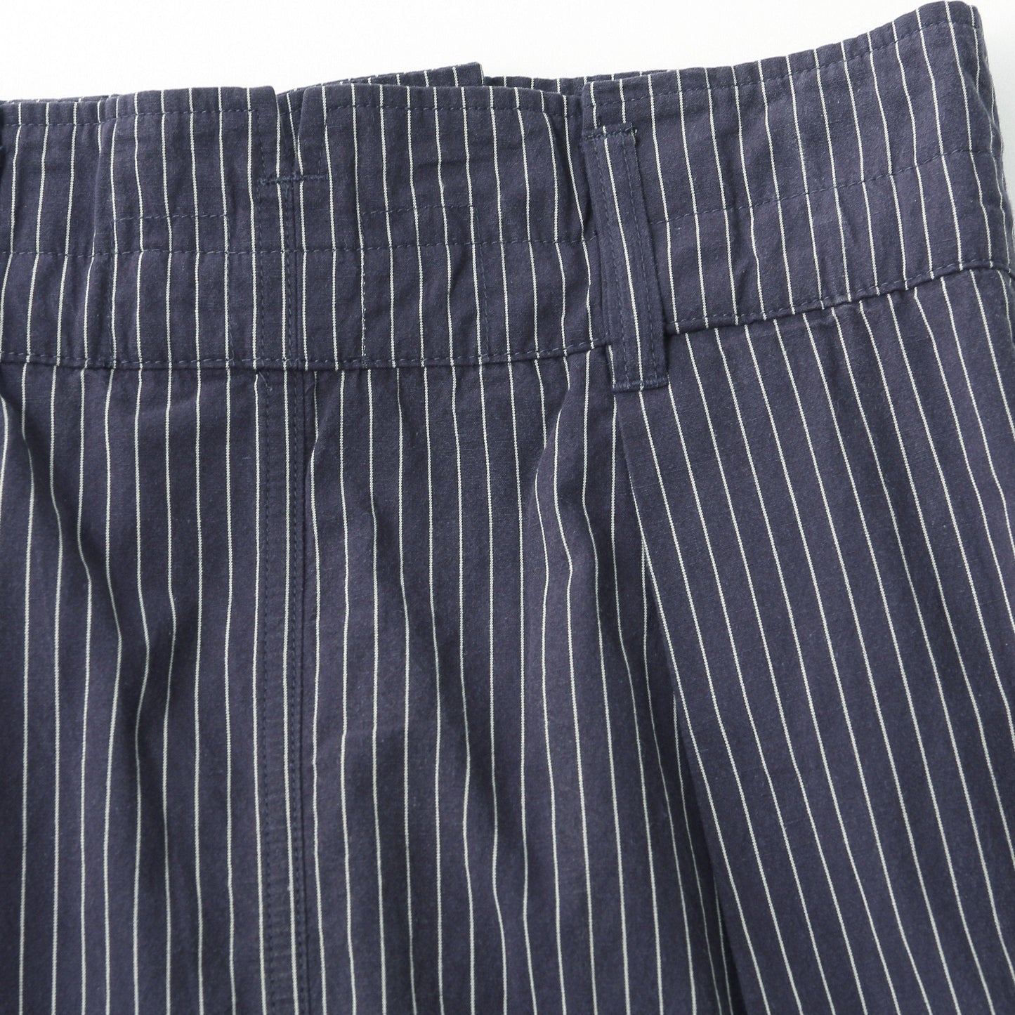 COTTON LINEN STRIPE SKIRT