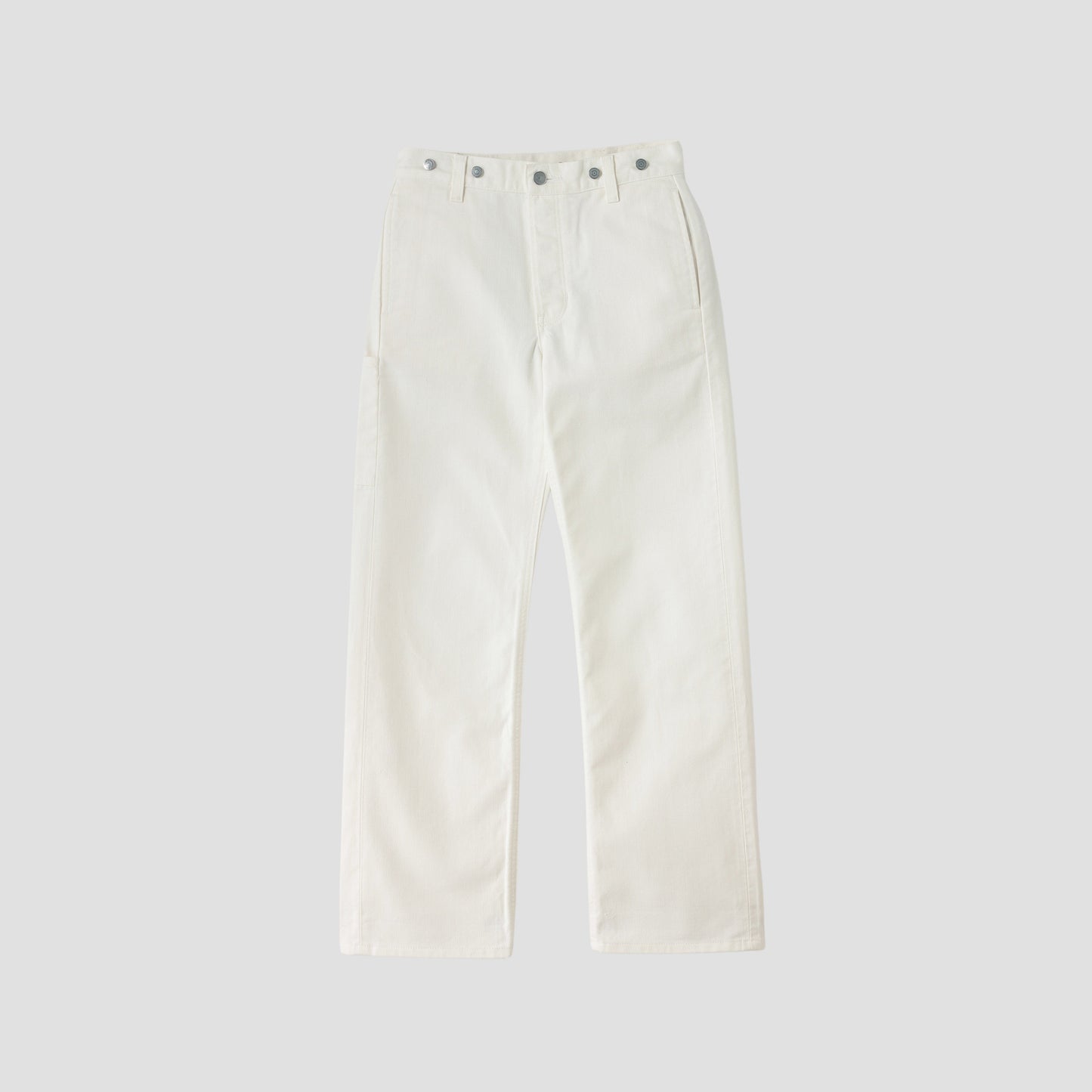 WHITE DENIM TROUSERS
