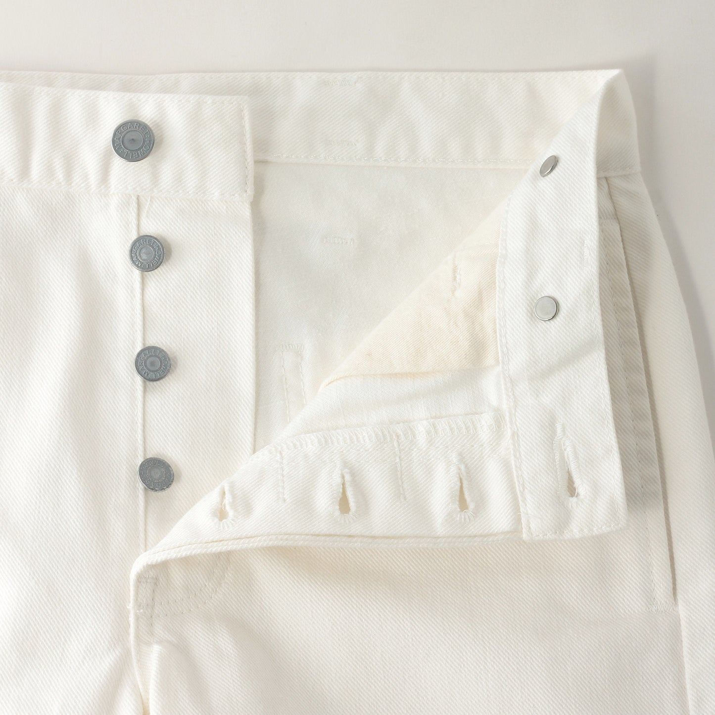 WHITE DENIM TROUSERS