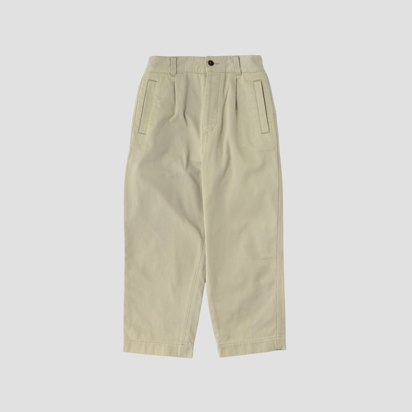 BRUSHED BACK COTTON TWILL TROUSERS