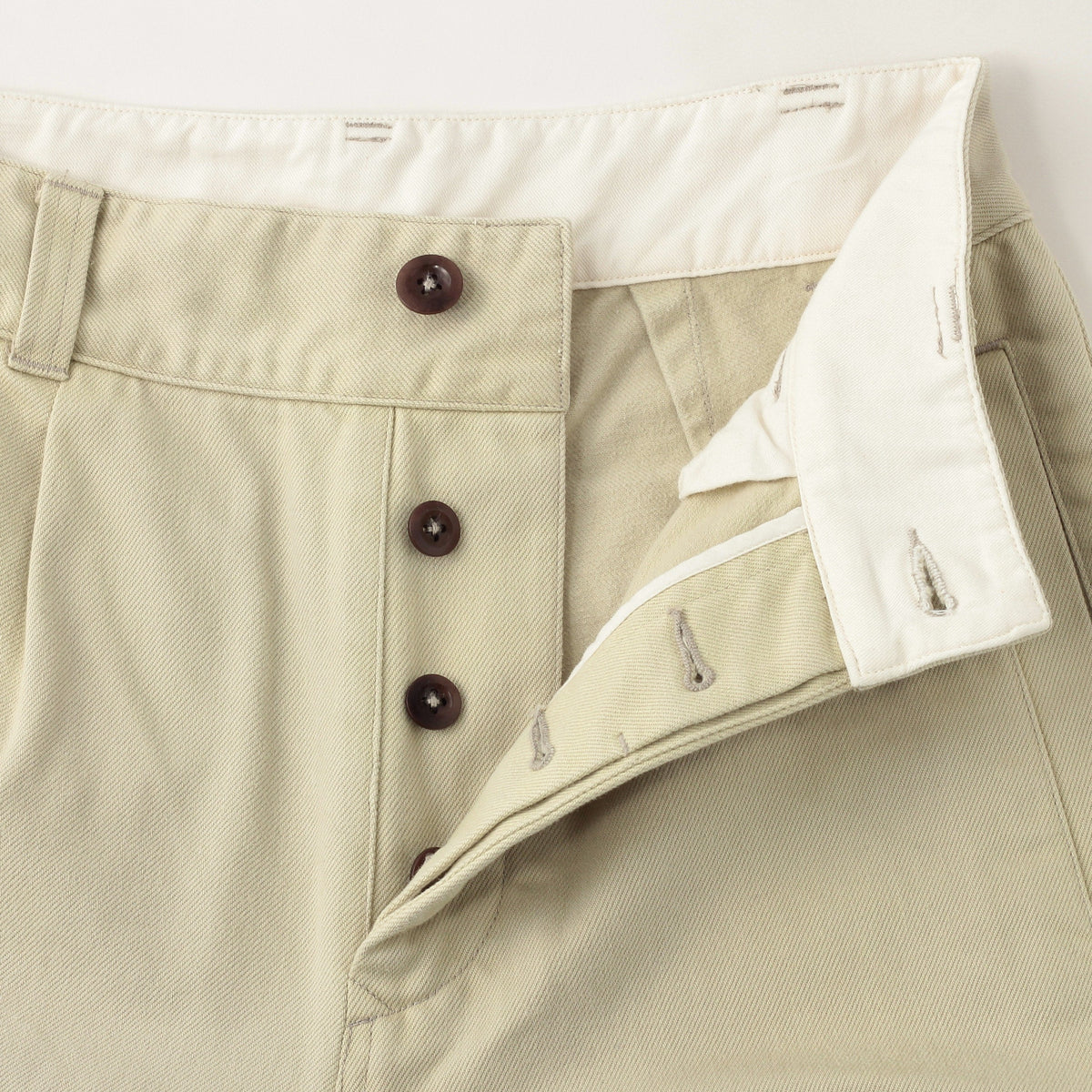 BRUSHED BACK COTTON TWILL TROUSERS