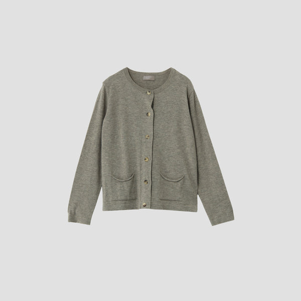 WOOL COTTON CARDIGAN KNIT