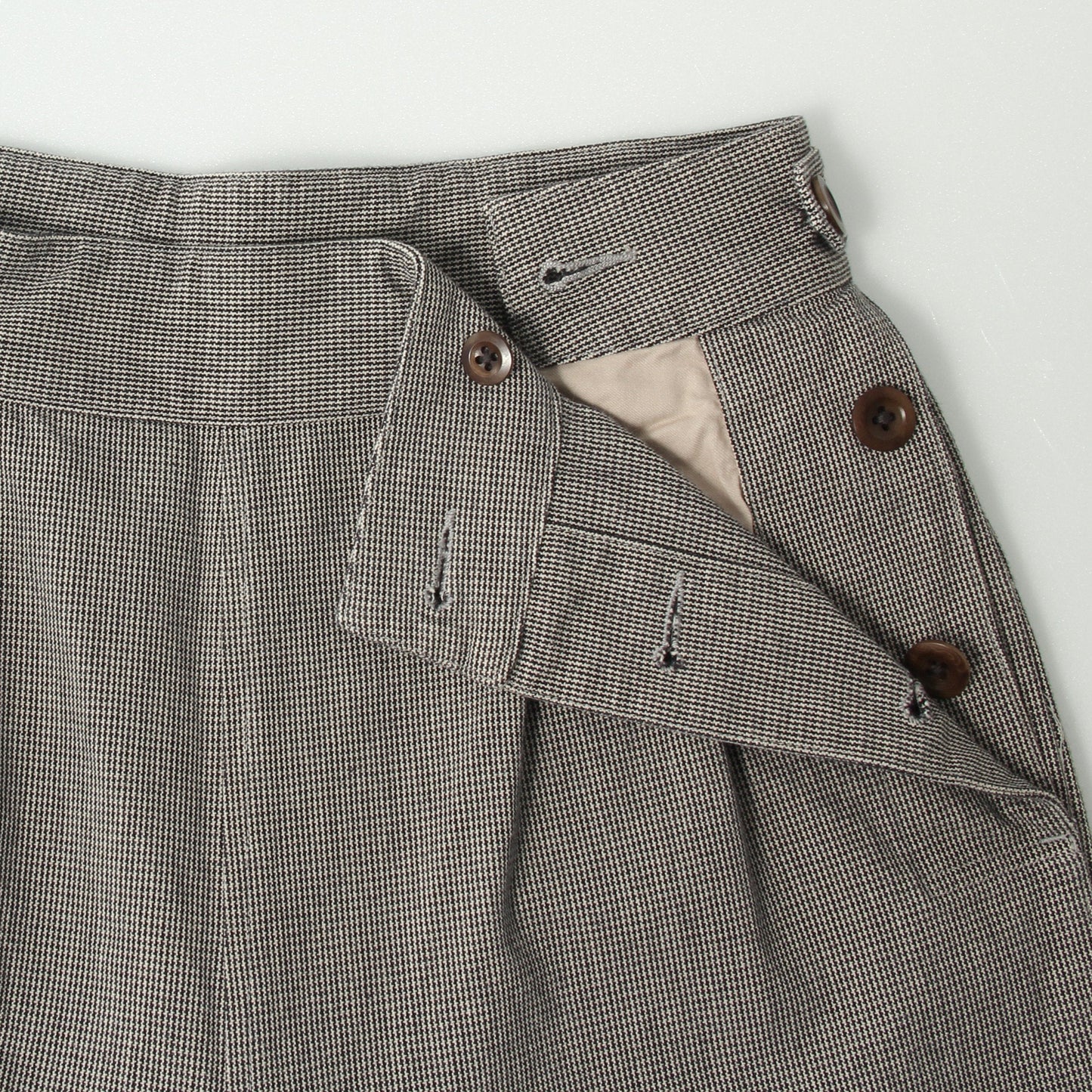 CHEF CHECK COTTON WOOL TROUSERS