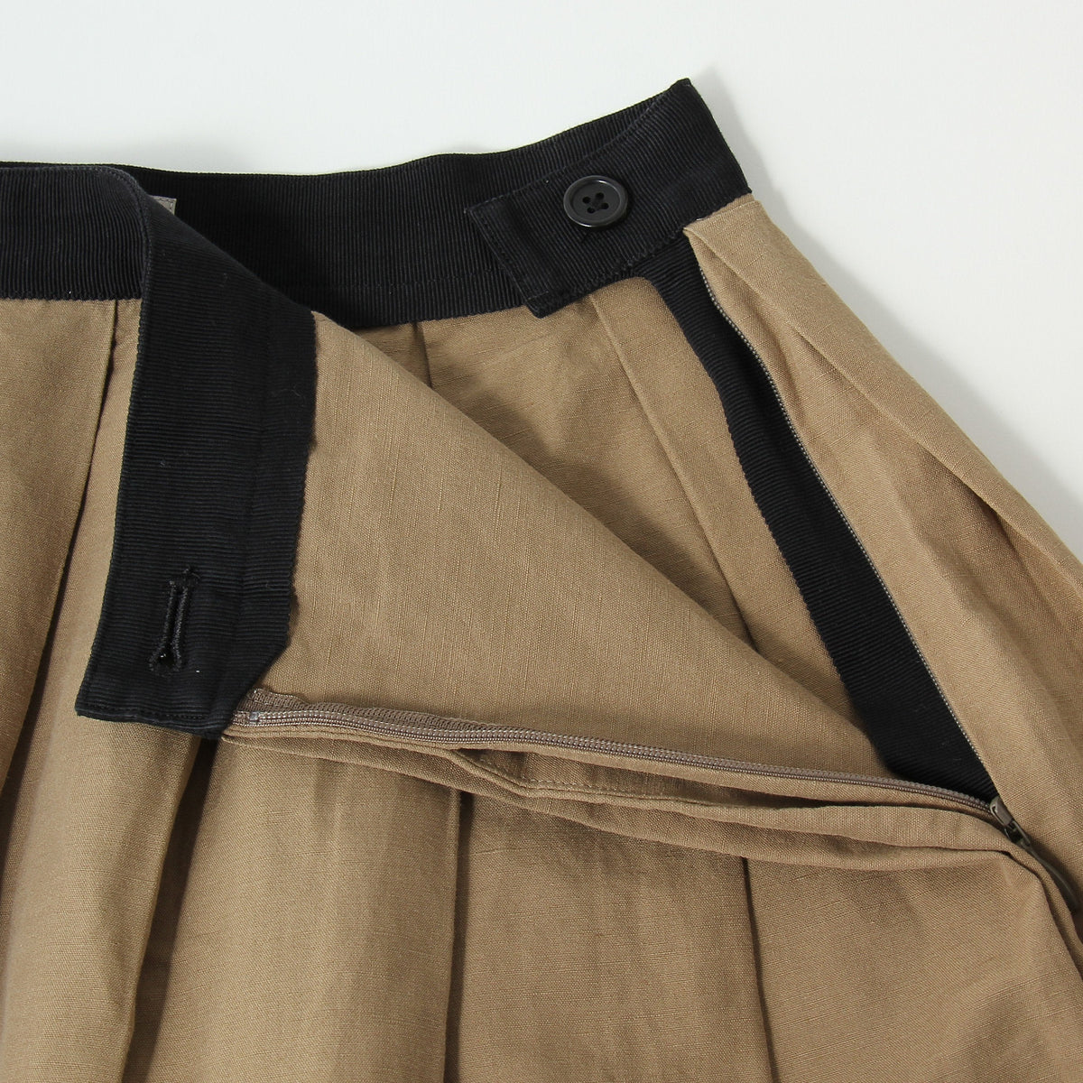 YARN DYE COTTON LINEN SKIRT