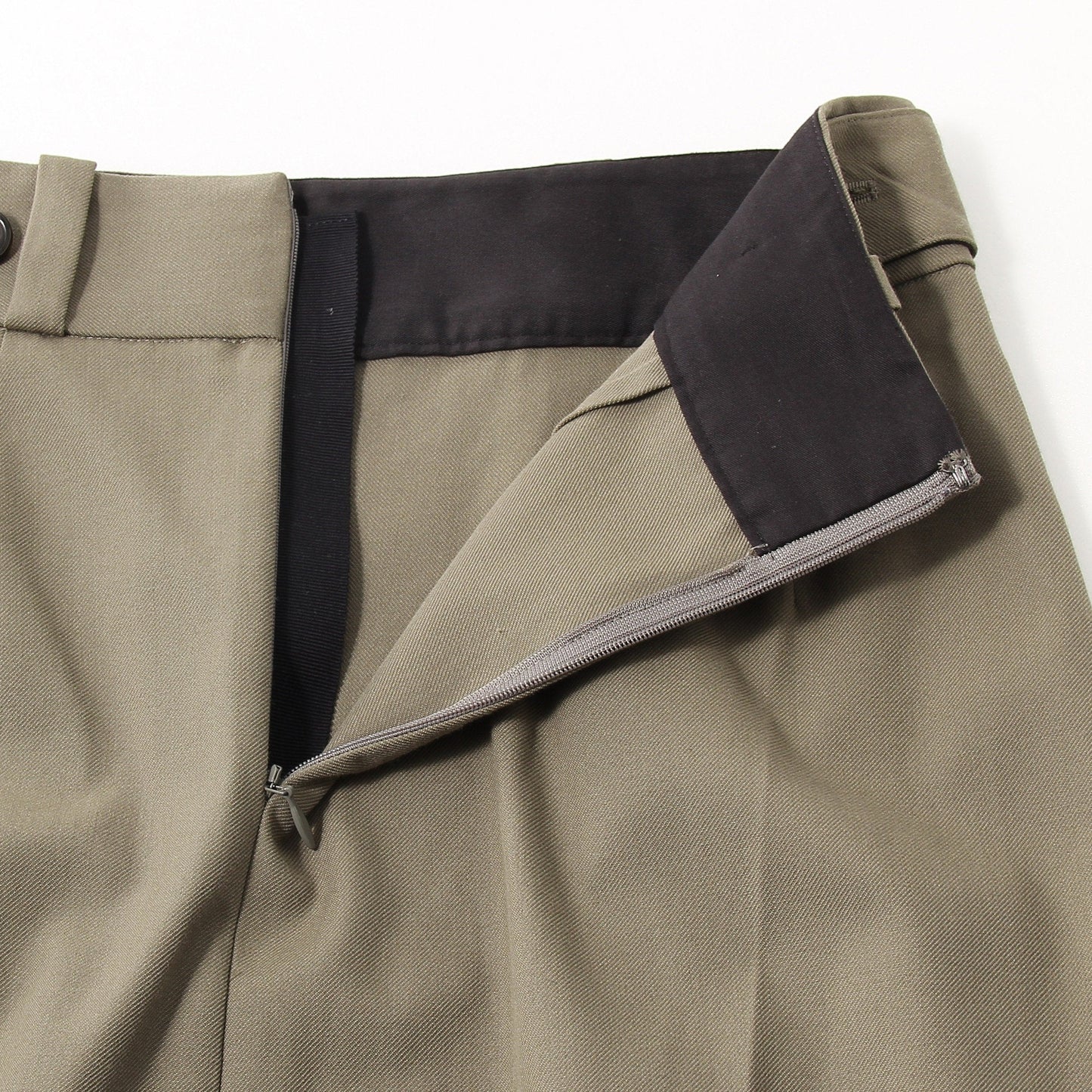 WOOL COTTON TWILL SKIRT