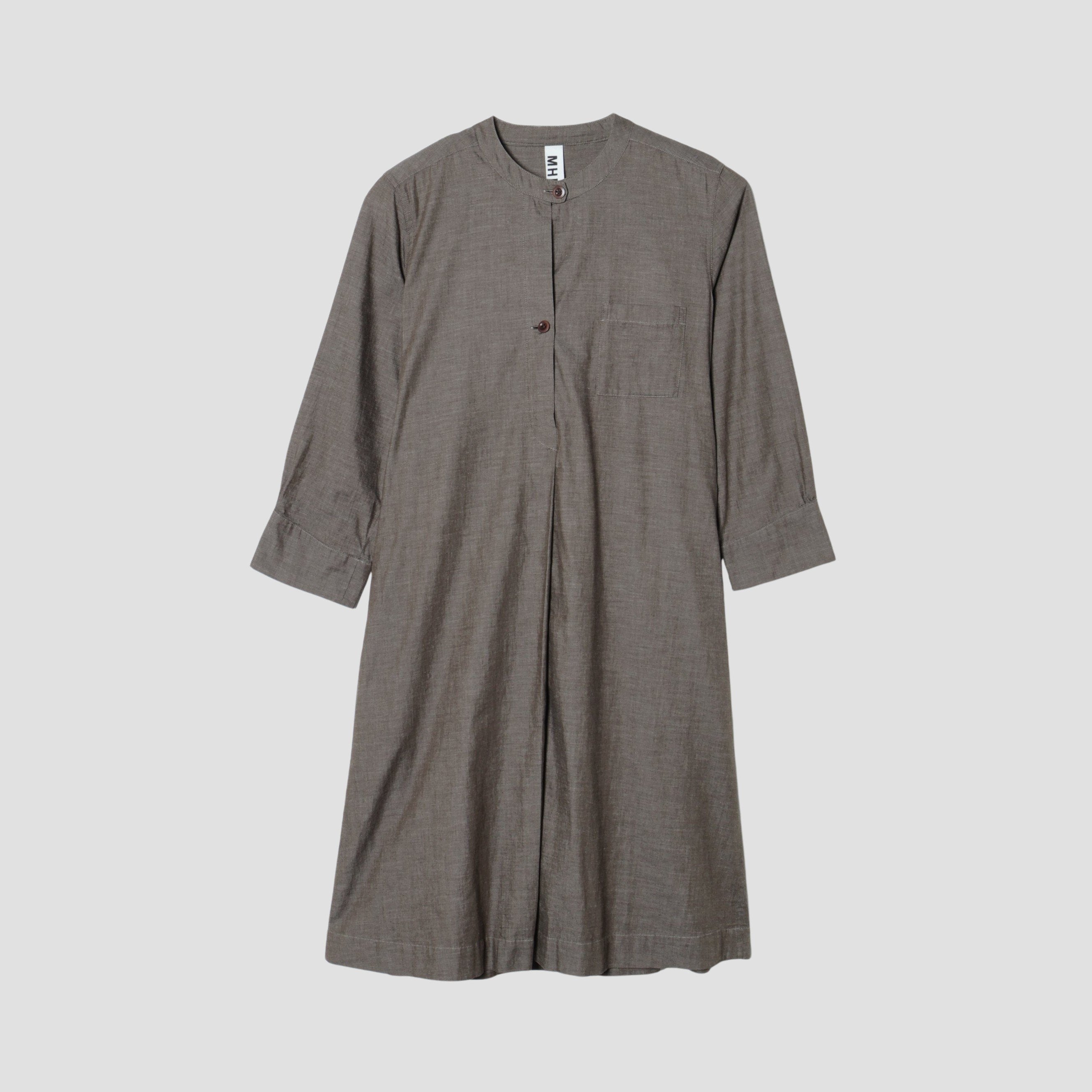 MHL. マーガレットハウエル　コットン100 ロングワンピース　ブラウン ワンピース / II / BROWN(ブラウン) ｜ マーガレット・ハウエル 公式