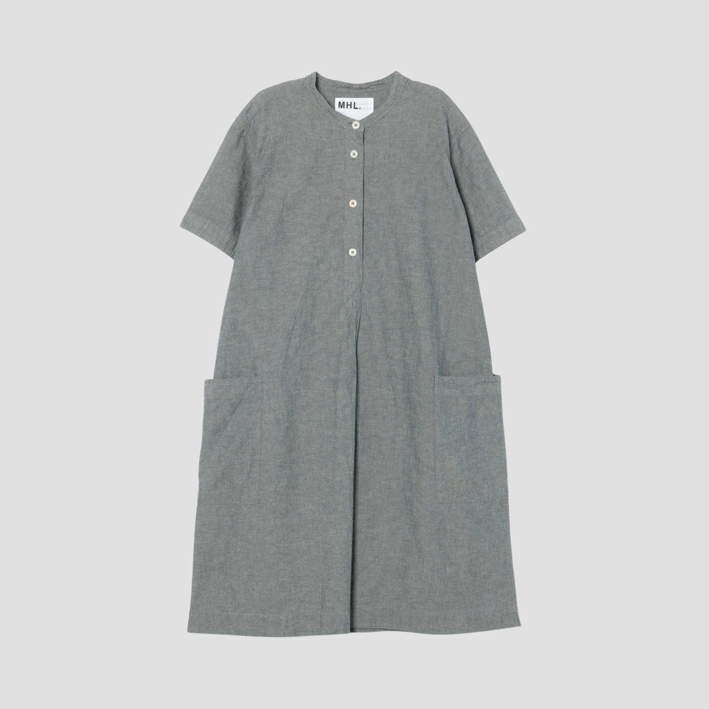 YARN DYE COTTON LINEN DRESS
