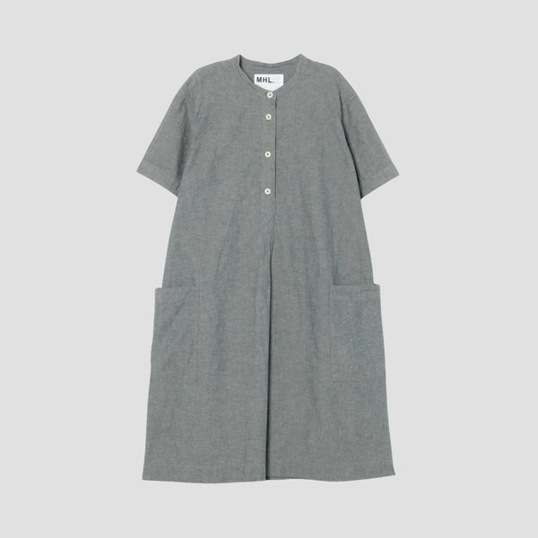 YARN DYE COTTON LINEN DRESS