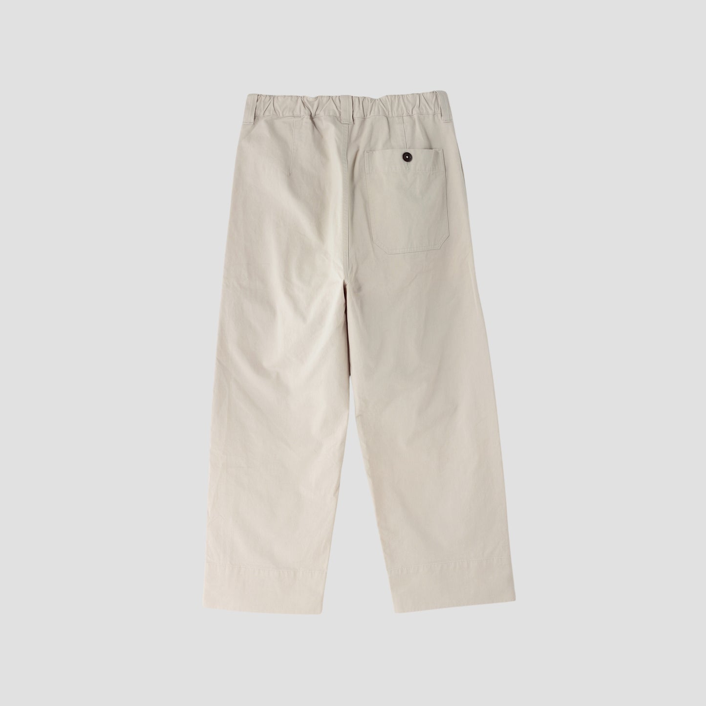 WASHED COMPACT COTTON TROUSERS