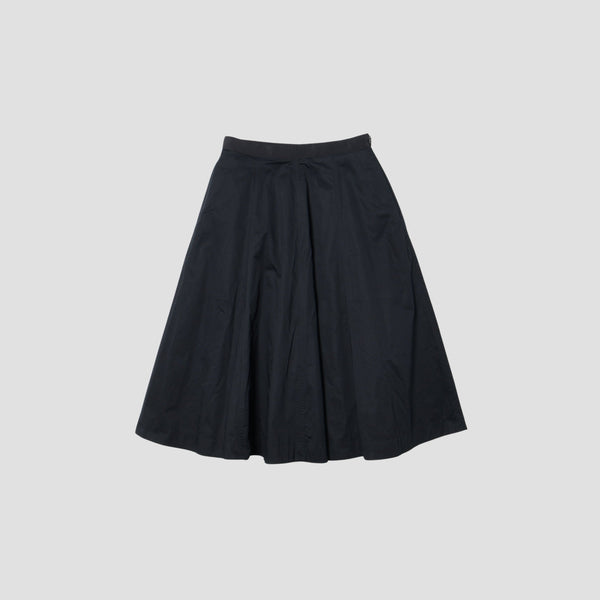 WASHED COTTON SATIN SKIRT