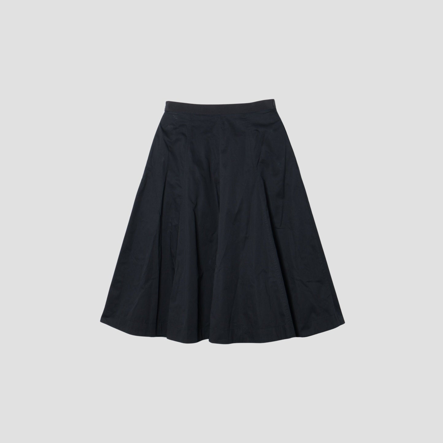 WASHED COTTON SATIN SKIRT