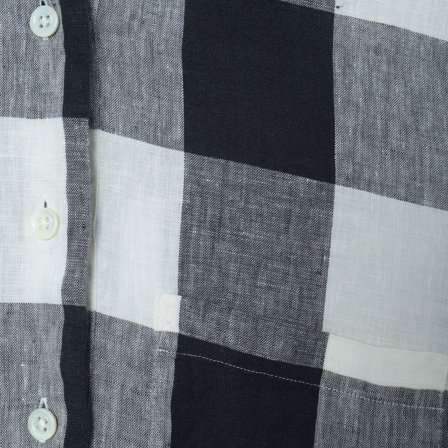 LARGE CHECK LINEN DRESS