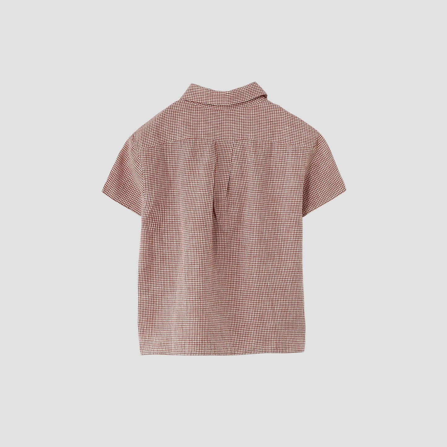 TRI GINGHAM LINEN  SHIRT