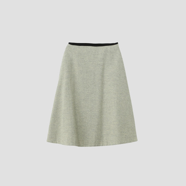TINY HERRINGBONE WOOL SKIRT