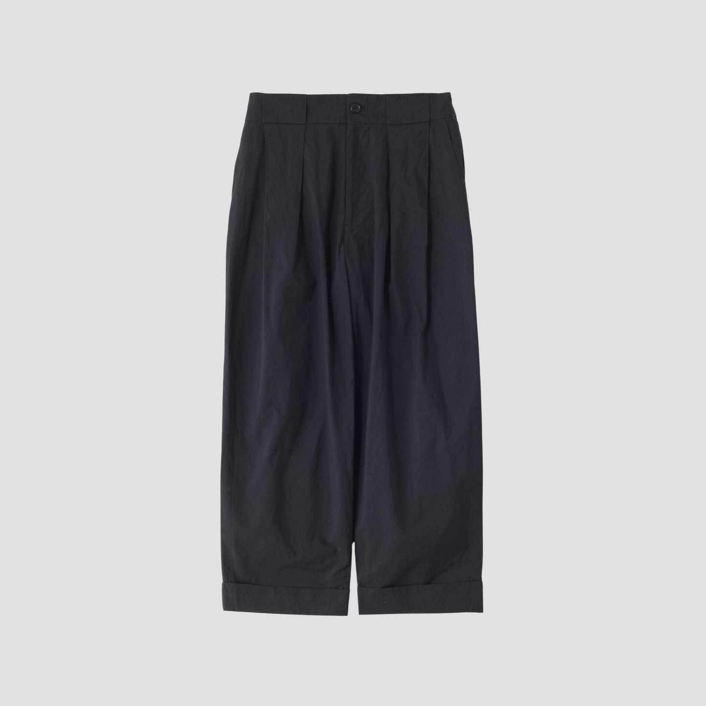 MATT COTTON SILK POPLIN TROUSERS