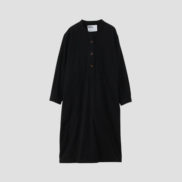 WOOL COTTON TWILL DRESS