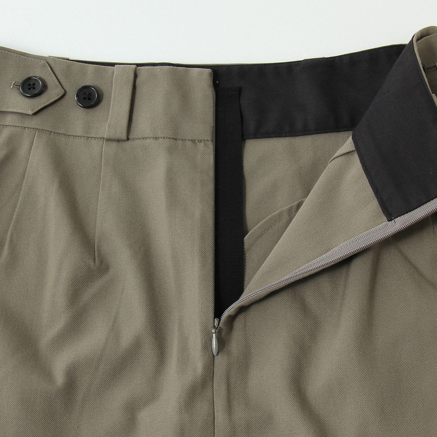 WOOL COTTON TWILL SKIRT