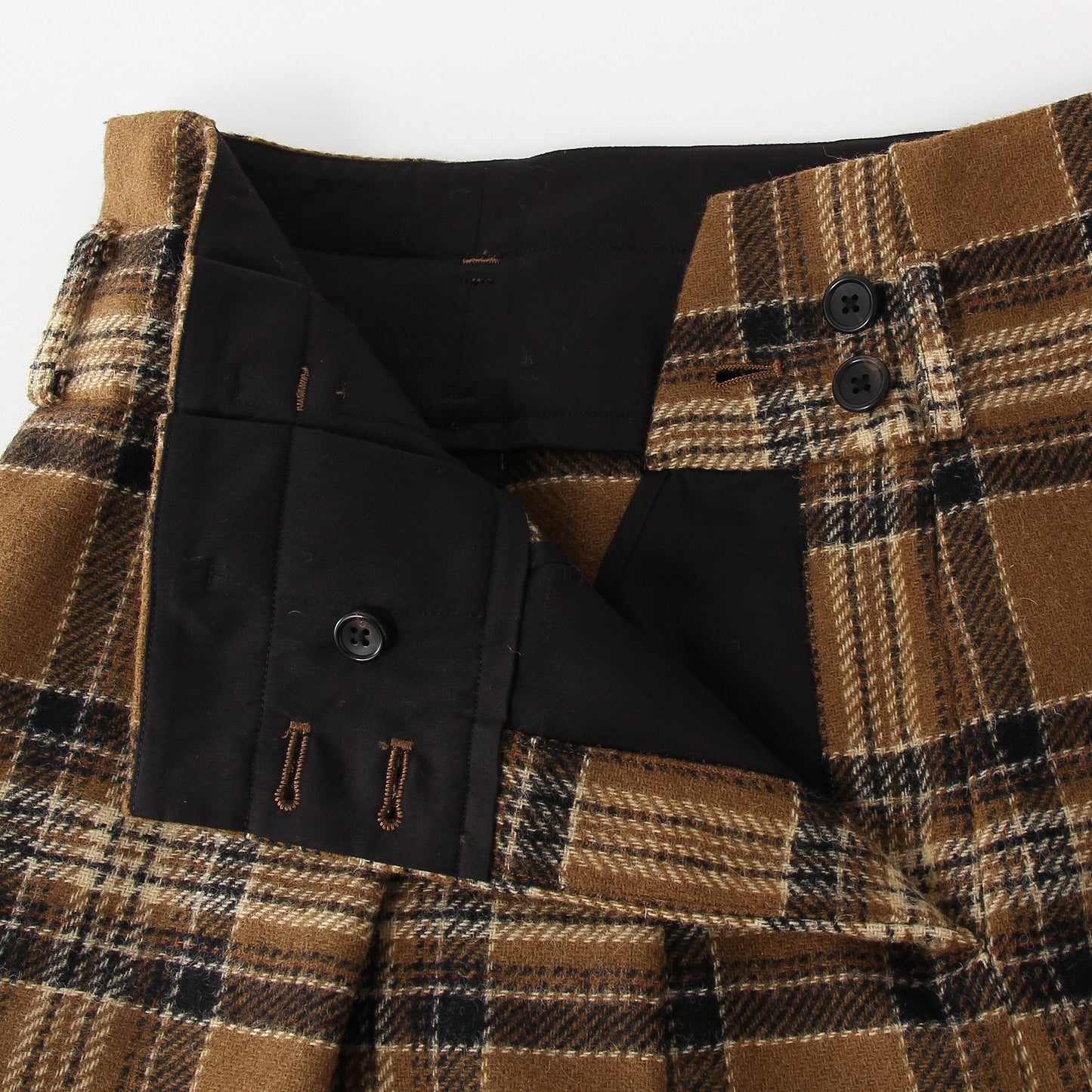 CAMEL TARTAN SKIRT