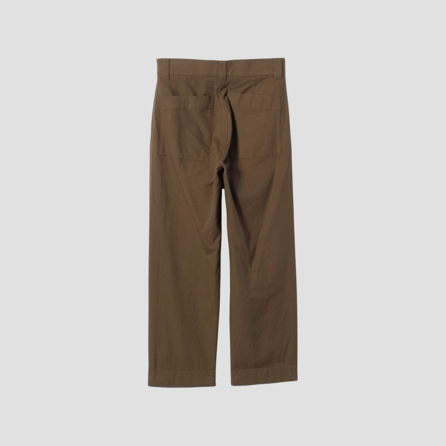 BRUSHED WOOL COTTON TWILL TROUSERS