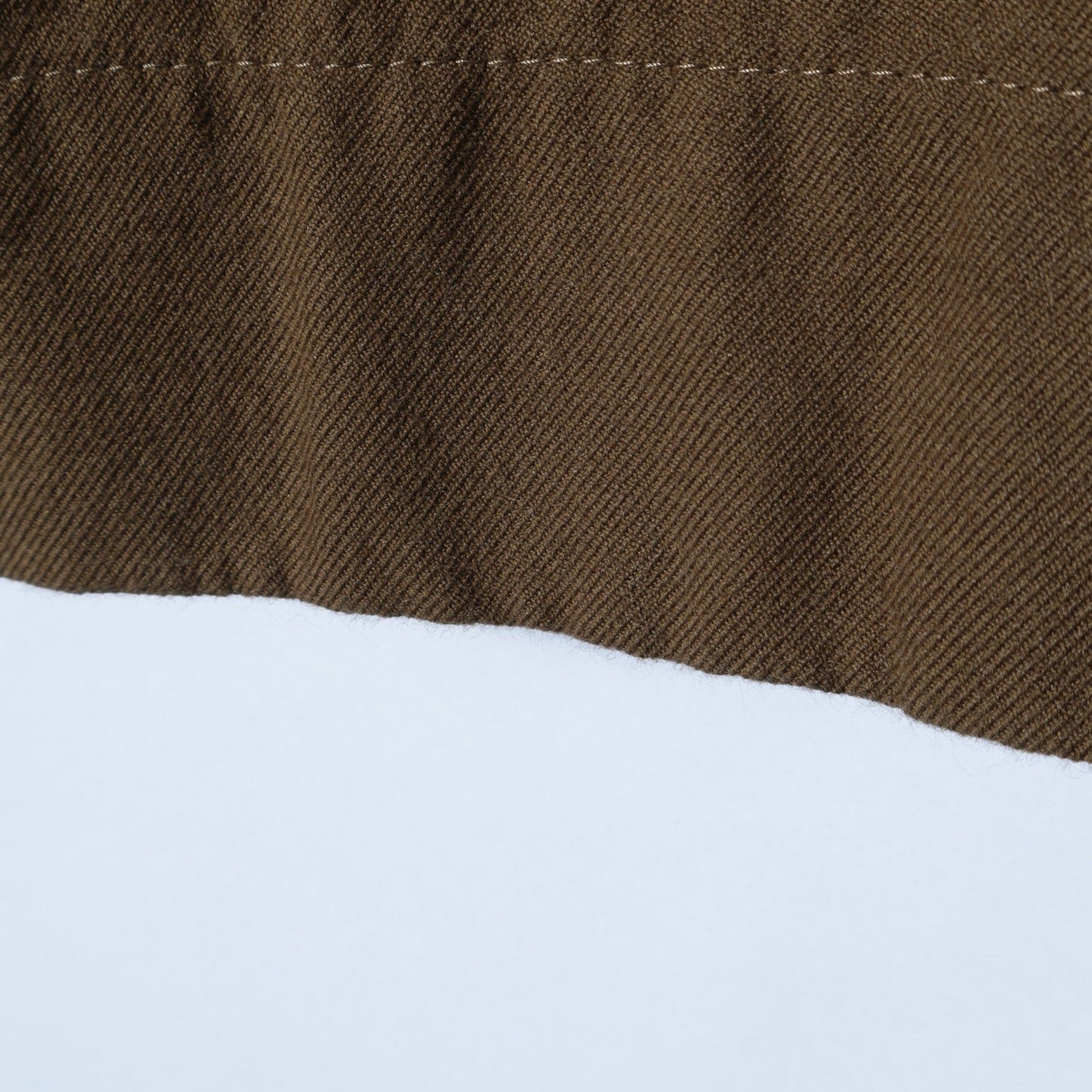 BRUSHED WOOL COTTON TWILL TROUSERS