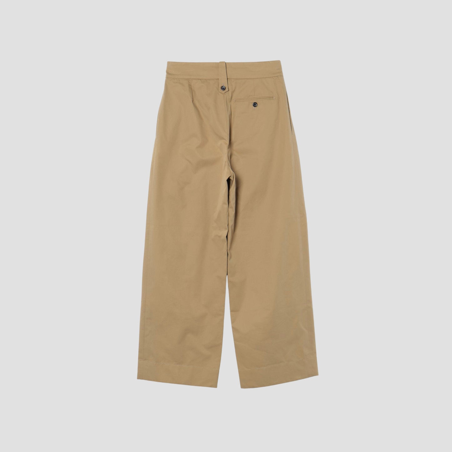 WORN COTTON GABARDINE TROUSERS