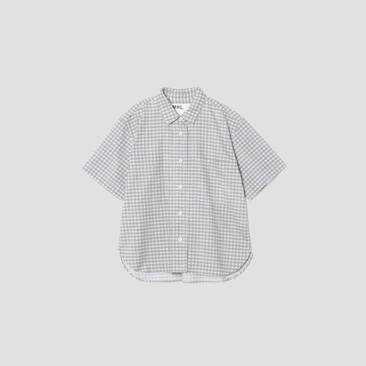 PRINTED COTTON LINEN CHECK SHIRT