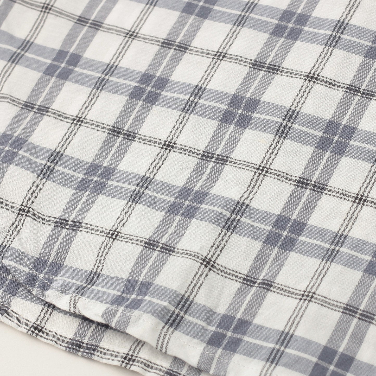 COTTON LINEN CHECK SHIRT