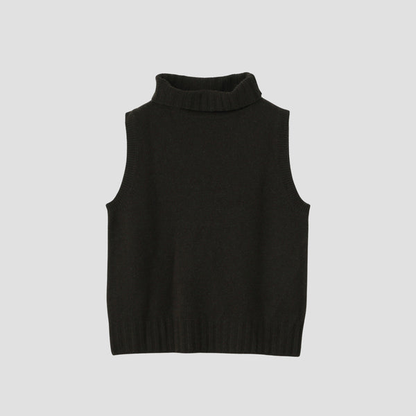 SLEEVELESS TURTLENECK KNIT