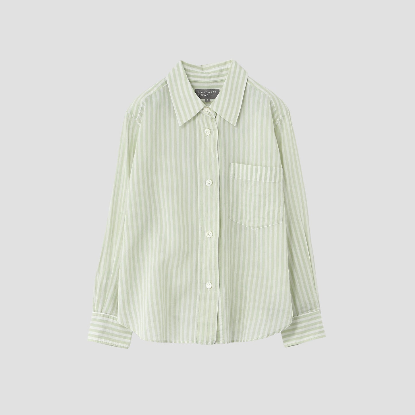 COTTON SILK STRIPE SHIRT