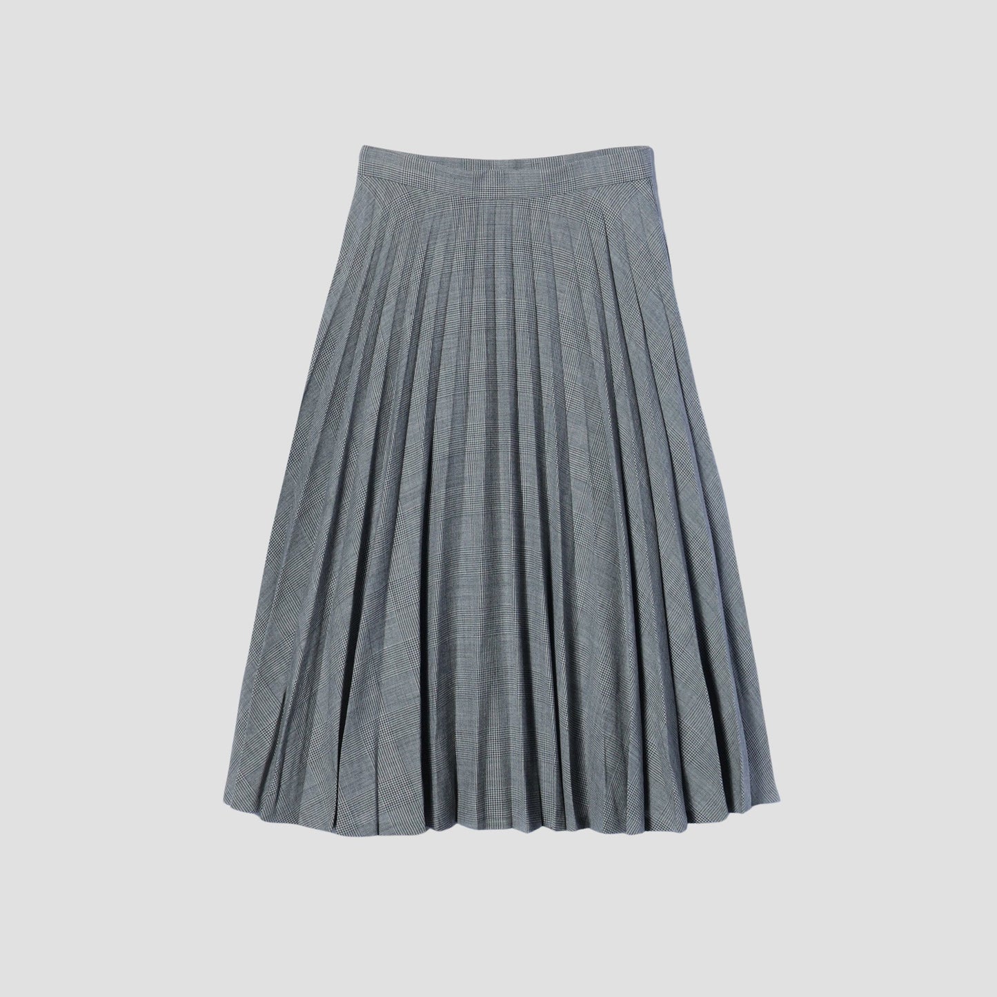 POW CHECK WOOL SKIRT