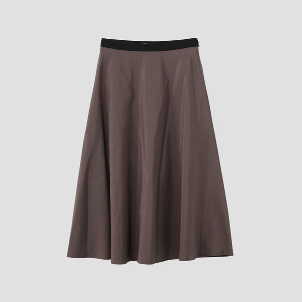 SILK COTTON POPLIN SKIRT