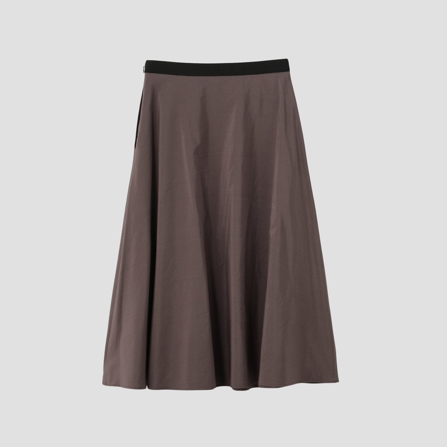 SILK COTTON POPLIN SKIRT