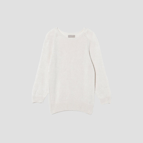 LINEN COTTON CREW NECK KNIT