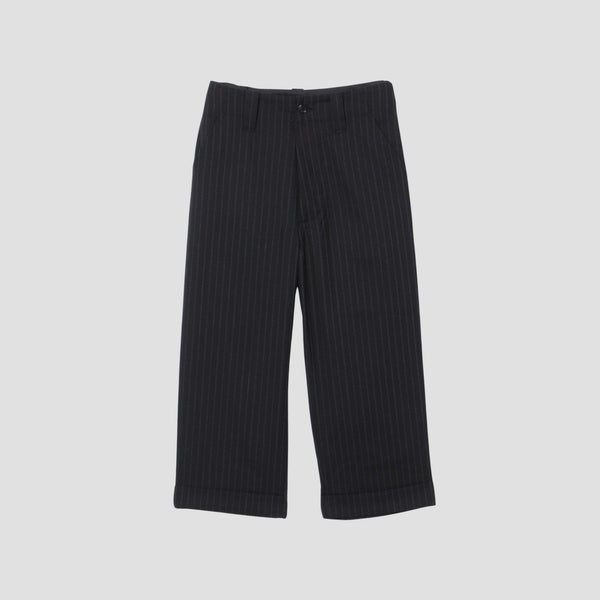 STRIPE WOOL PLAINWEAVE TROUSERS