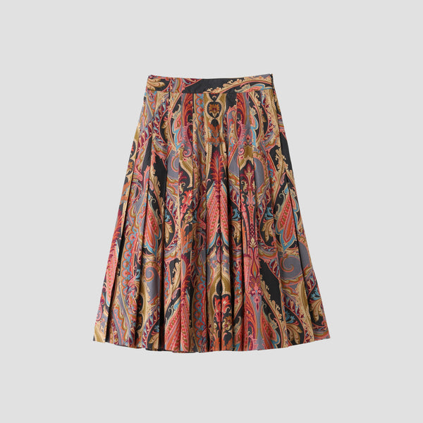 PAISLEY COTTON SHIRTING SKIRT