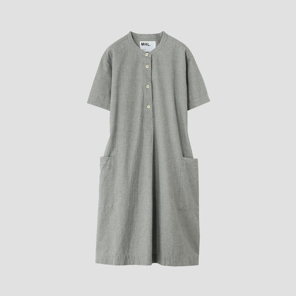 YARN DYE COTTON LINEN DRESS