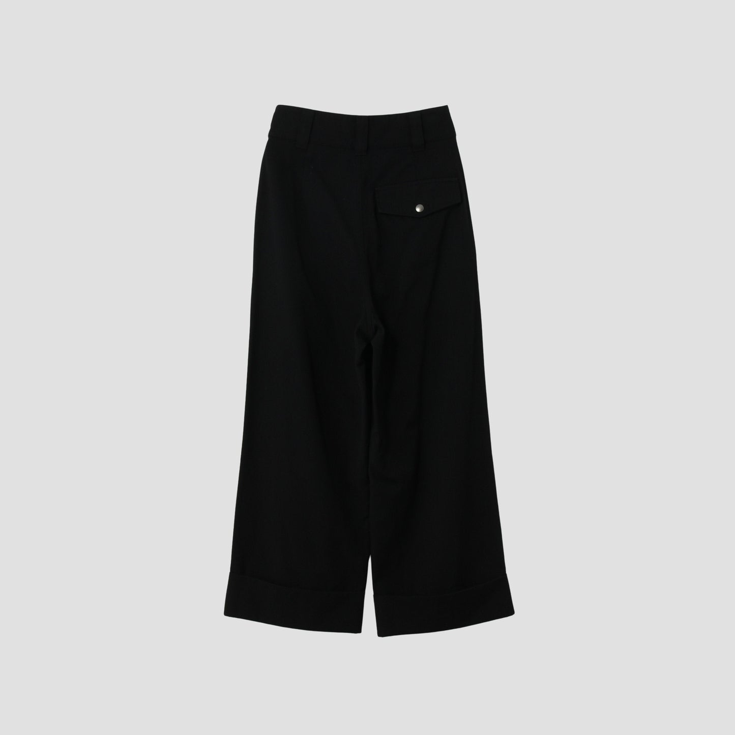 WOOL COTTON TWILL TROUSERS