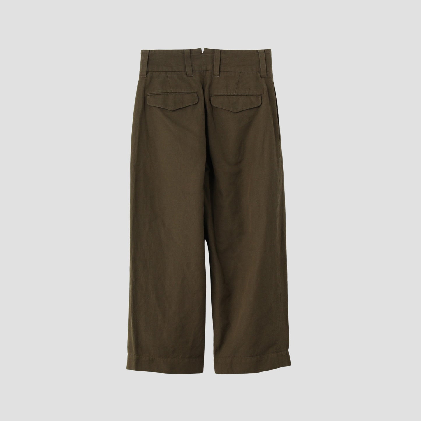 HIGH TWIST LINEN COTTON TWILL TROUSERS