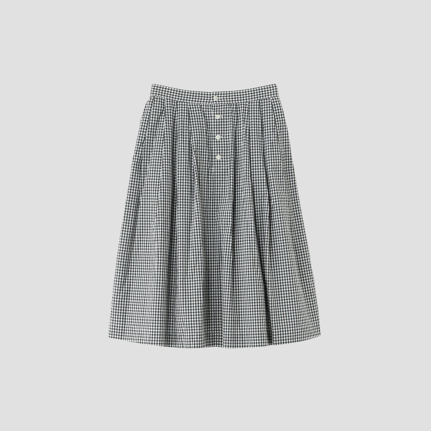 DRY GINGHAMCHECK COTTON SKIRT