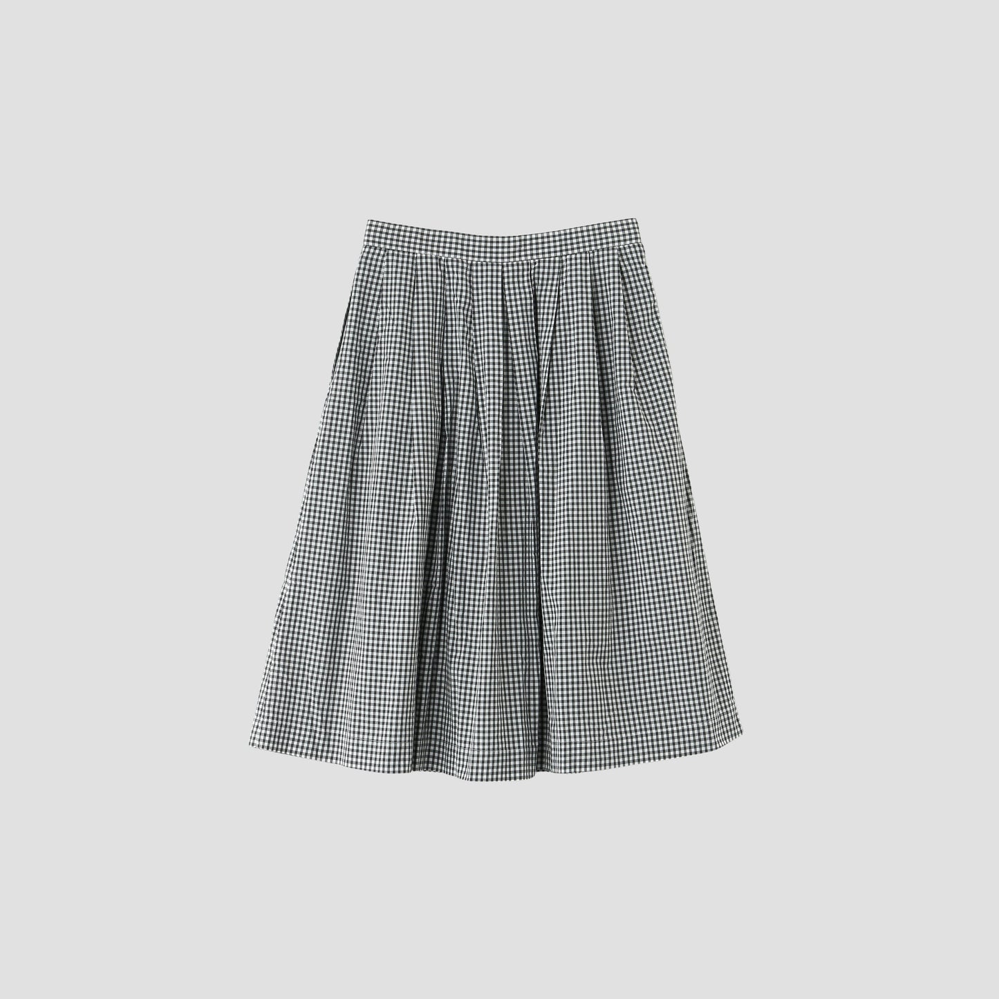 DRY GINGHAMCHECK COTTON SKIRT