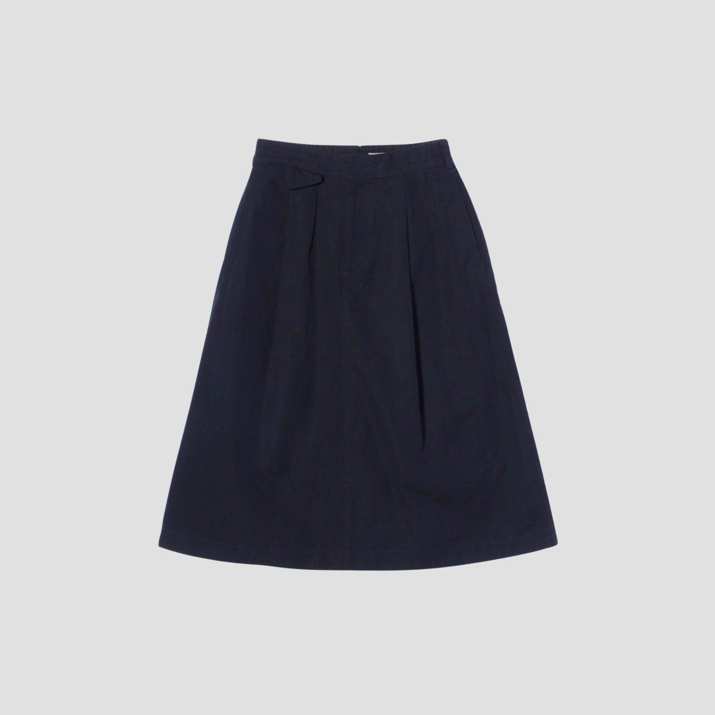 COTTON LINEN PLAIN WEAVE SKIRT
