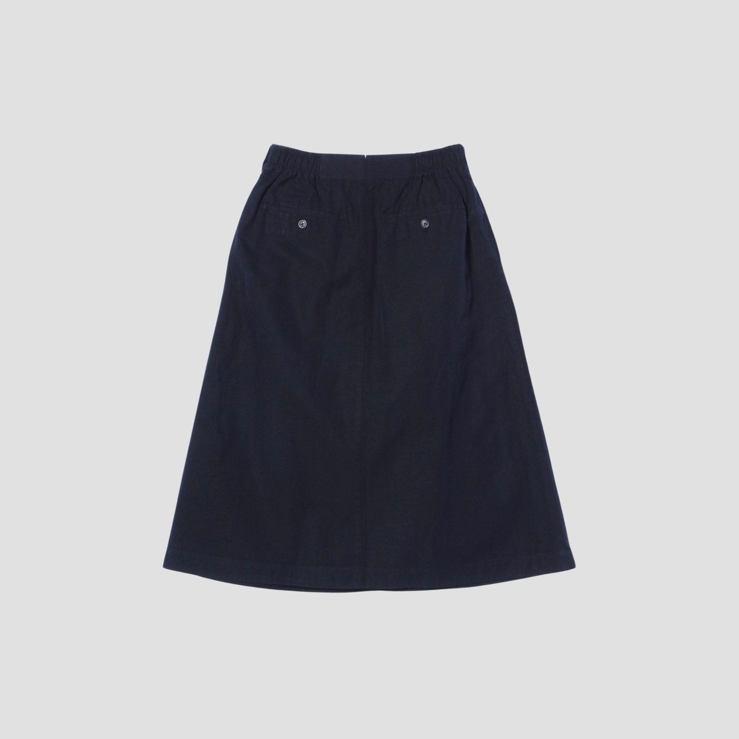 COTTON LINEN PLAIN WEAVE SKIRT