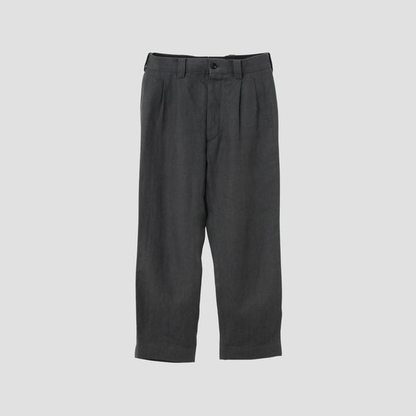 LINEN PLAIN WEAVE TROUSERS