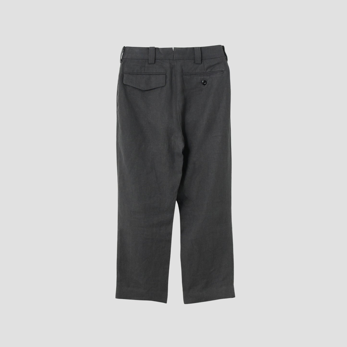 LINEN PLAIN WEAVE TROUSERS
