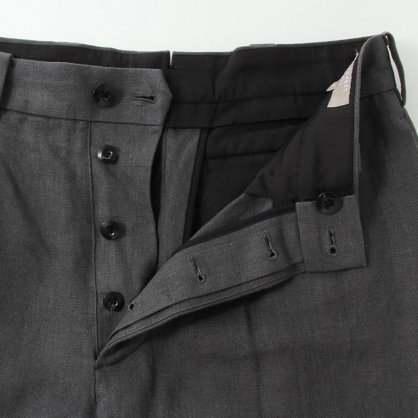 LINEN PLAIN WEAVE TROUSERS